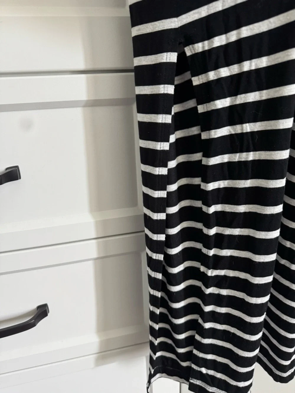 J. Crew Black and White Striped Sleeveless Maxi Dress - Picture 3 of 4